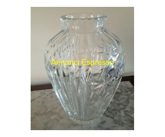 Elegante Vaso in cristallo stile art Decò , molato