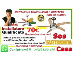 Montaggio ventilatore a soffitto Portuense Roma