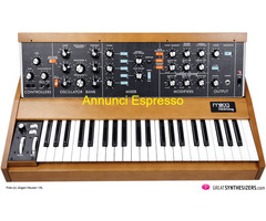 Minimoog Polymoog Oscar Synthesizers.