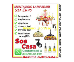 Montaggio lampadario e plafoniere