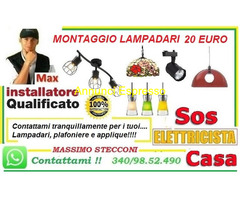 Montaggio lampadario Roma Tor tre teste 20 euro