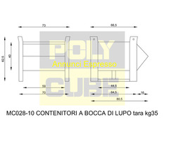 Cassoni contenitori in lamiera a bocca di lupo