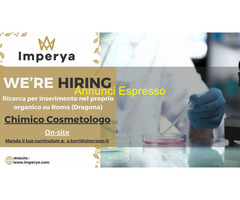 Imperya  cerca  Chimico Cosmetologo nel settore Chimico con  esperienza