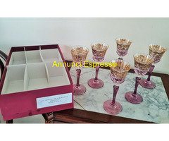 Set  vintage composto di 6 calici da liquore,  in