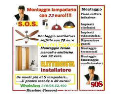 Montaggio lampadario 20 euro Roma nomentano