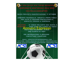 Campionato di calcio a 8 con iscrizione gratuita