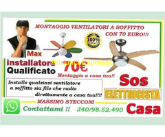 Montaggio ventilatore a soffitto Acilia Vitinia Roma