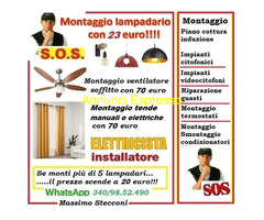 Montaggio lampadario applique e plafoniere Roma