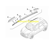 BARRE TETTO MANICORRENTI COLOR GRIGIO X FIAT 500 X