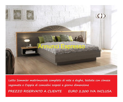 Letto matrimoniale sommier con testata