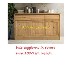 Base soggiorno in rovere