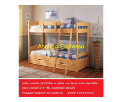 Letto castello ginevra in abete