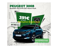 PEUGEOT 3008 Blue HDI 130 EAT8 S&S Allure Pack noleggio a lungo termine