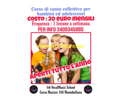 CorsoCollettivo di canto o chitarra 20euro mensili