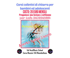 CorsoCollettivo di canto o chitarra 20euro mensili