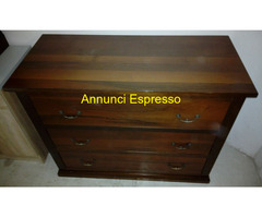 Cassettiera canterano in legno 3 cassetti