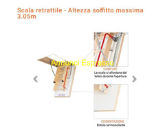 Scala retrattile misure 140x70x30