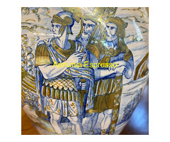 Antico vaso in maiolica a lustro Gualdo Tadino