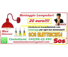 Installazione lampadari Roma 20 euro