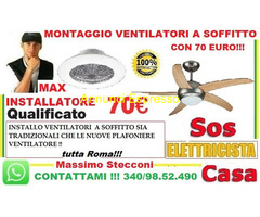 Montaggio ventilatore a soffitto Appio Tuscolano Roma