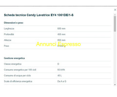 Lavatrice Candy Easy come nuova