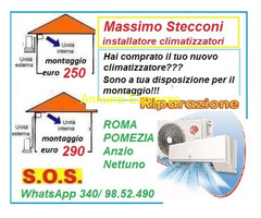 Montaggio condizionatore inverter Ardea e colle Romito