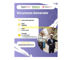 CorsoCorso gratuito online \"Sicurezza generale\"