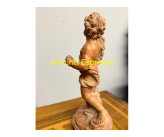 Antica scultura putto festante in terracotta 700